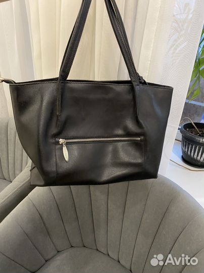 Сумка шопер натуральная кожа