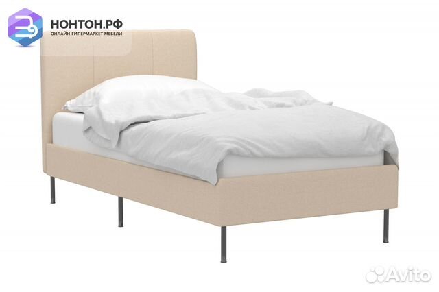 Кровать Альма 0.9 м бежевая