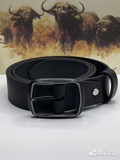 Мужской ремень кожаный, ручная работа