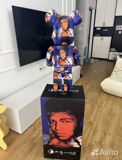 Bearbrick Andy Warhol Muhammad Ali 1000 70см