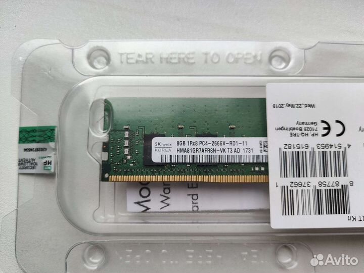 Серверная память. HPE DDR4 16Gb