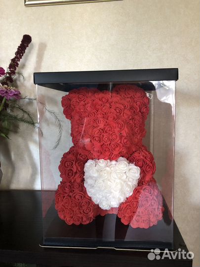 Мишка из роз 40 см