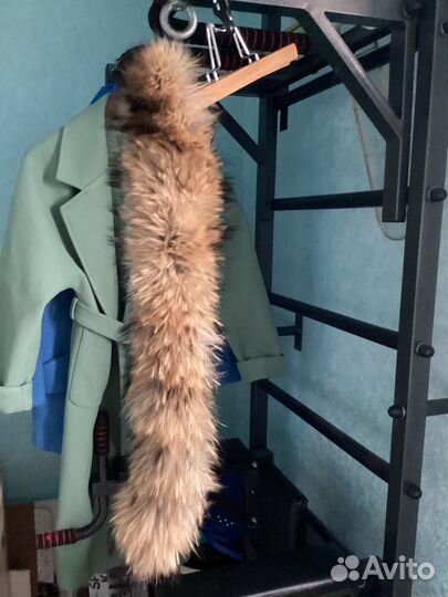 Опушка на молнии 60 см натуральный мех