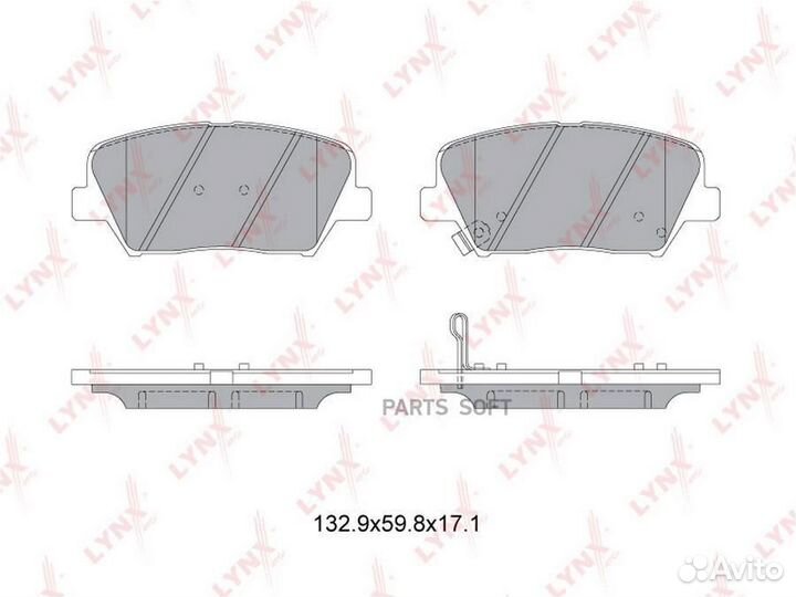 Lynxauto BD-3630 Колодки тормозные передние перед