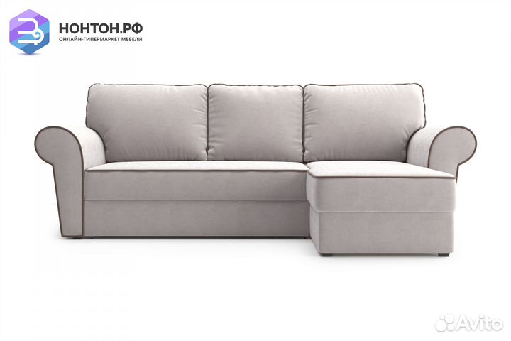 Диван угловой дельфин Прованс бежевый