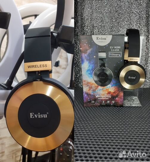 Наушники Evisu Sport Music Блютуз Радио Микрофон