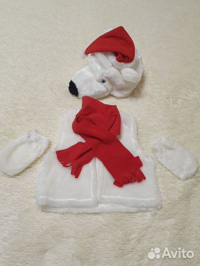 Новогодний костюм белый мишка
