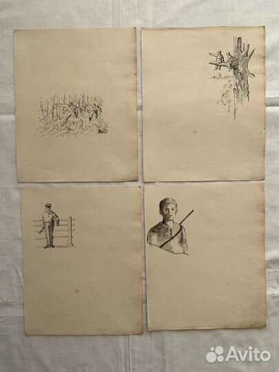 Дореволюционные рисунки, ранние советы, 1911-1926