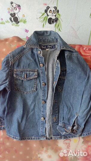 Джинсовая рубашка, на болтах, 3-5 лет