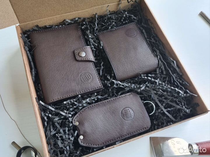 Подарочный набор из натуральной кожи.Ручная работа