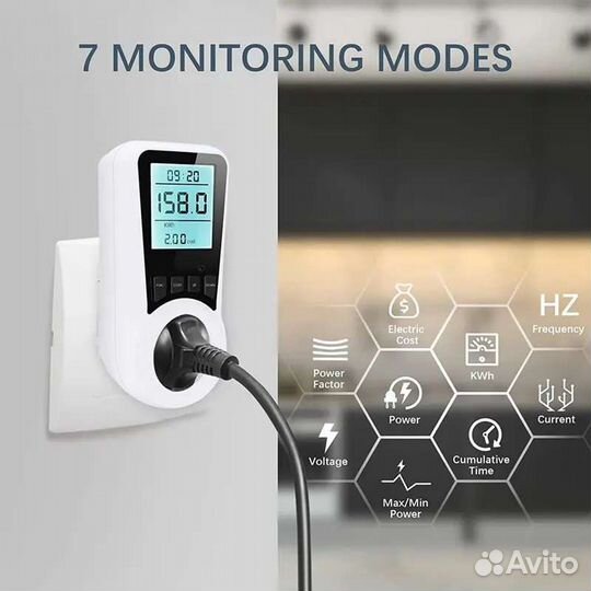 Цифровой Ваттметр,230 В