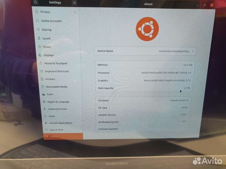 Ноутбук Maibenben