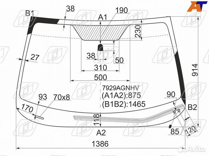Subaru impreza 45SW 07-12 обогрев щеток стекла fuyao FYG 7932agnhv-FYG