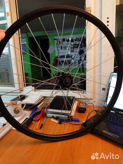 Велосипедное колесо переднее 26 под диск пром