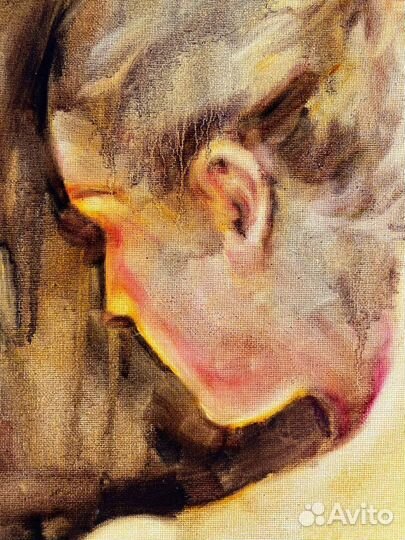 Картина маслом с девушкой со спины холст стильная