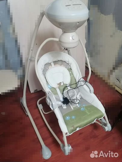 Детские электронные качели шезлонг