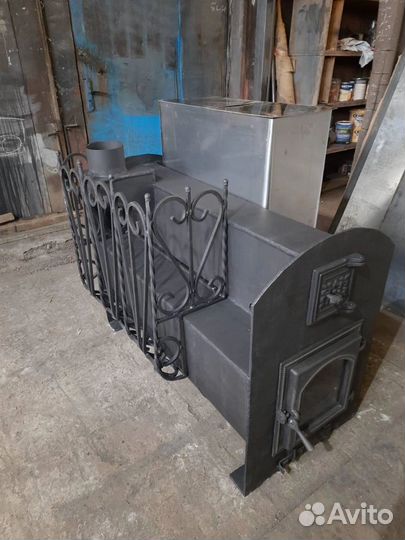 Печь для бани с баком