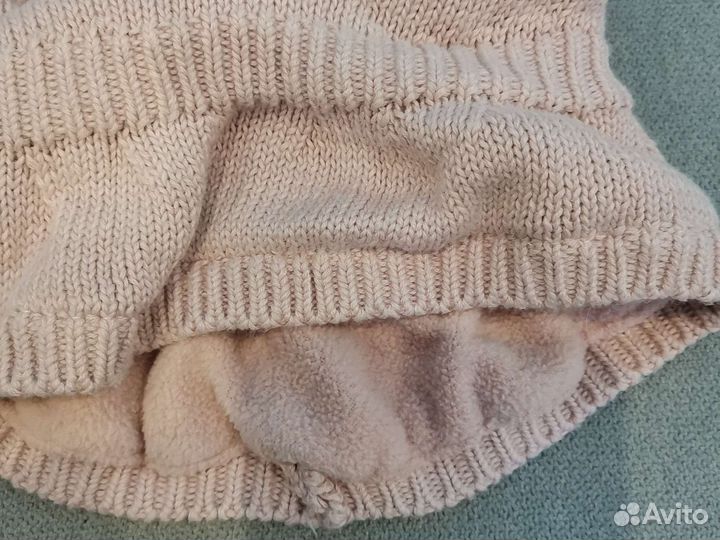 Шапка шлем (для девочки, весна)