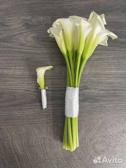 Букет невесты каллы, свадебный букет, букет дублер