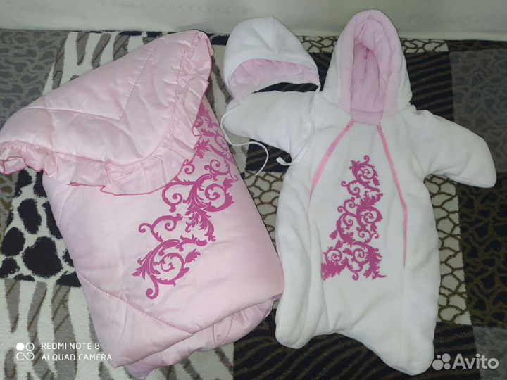 Конверт на выписку для девочки зима