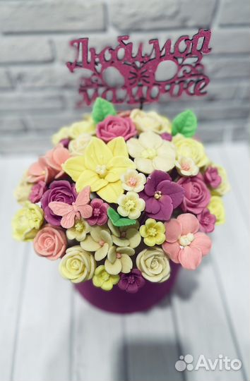 Цветы из шоколада в коробочках