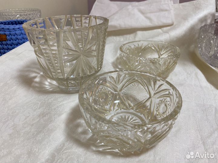 Хрусталь салатник, ваза, блюдо СССР