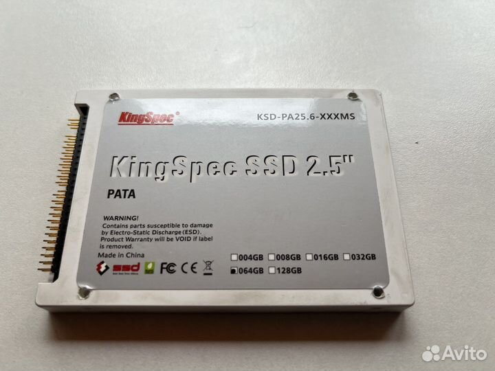 Жесткий диск ssd 2.5 ide PATA 64gb