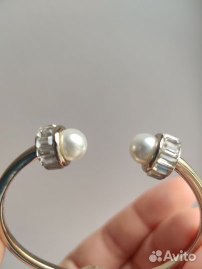 Браслет с жемчугом на 17-18 см винтажный