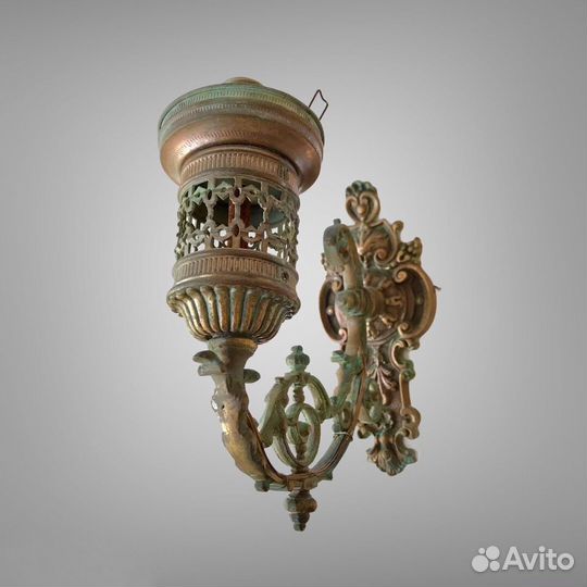 Бра антикварное, бронза, 19 в, Испания