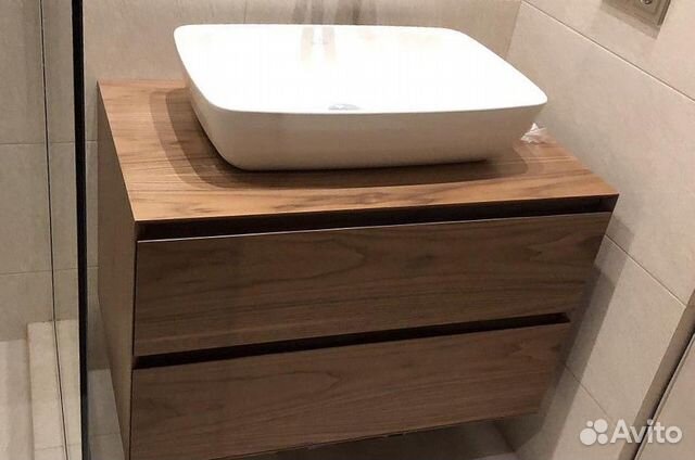 Тумба в санузел мдф в шпоне на заказ