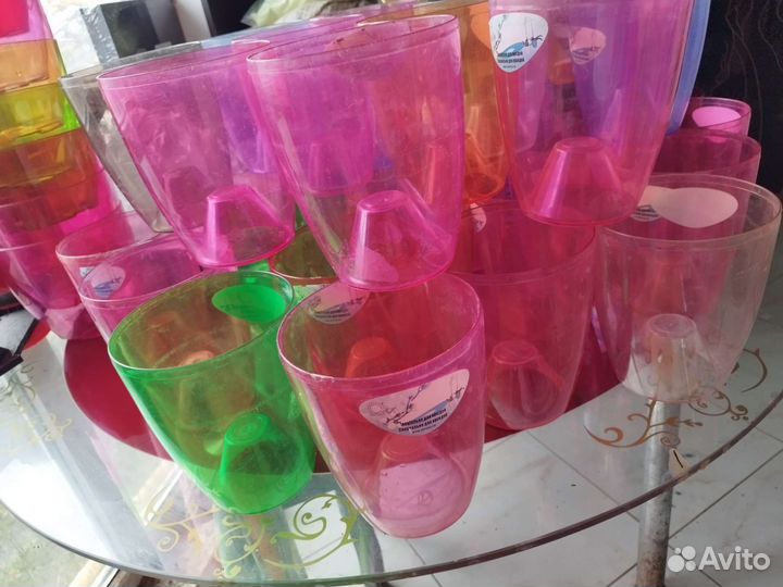 Разноцветные кашпо для орхидей 1 литр