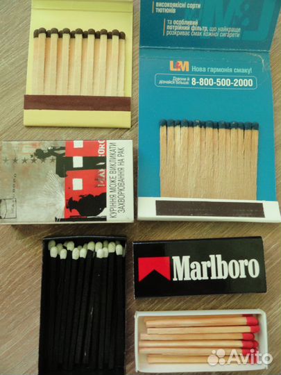 Спички в их спец. упаковочках для любителей. 4 шт