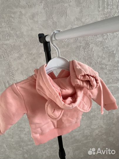 Комплект толстовка и брюки для новорожденной 62см