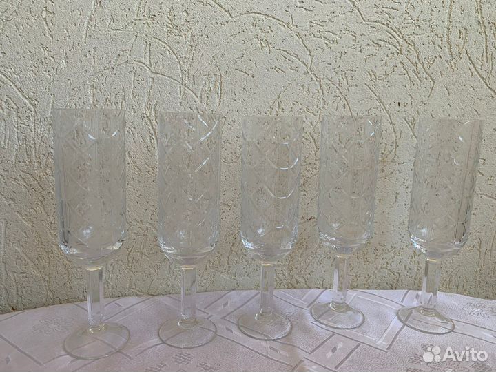 Фужеры для шампанского СССР хрусталь