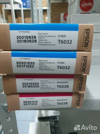 Оригинальные новые картриджи Epson T603B T6032