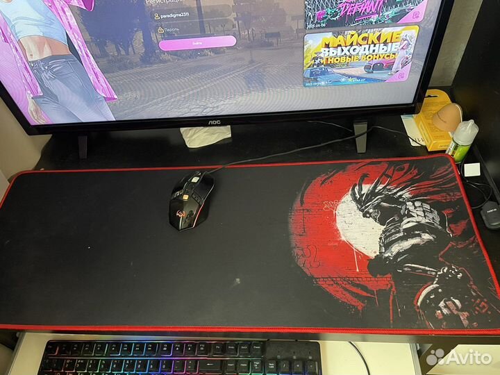 Игровой коврик для мышки и клавиатуры