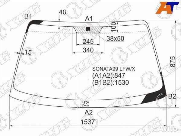 Стекло лобовое hyundai sonata