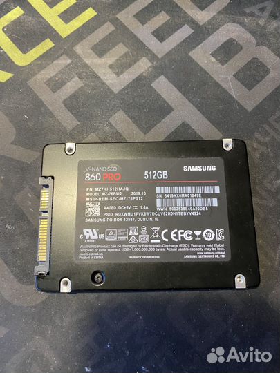 SSD Samsung 860 pro 512gb