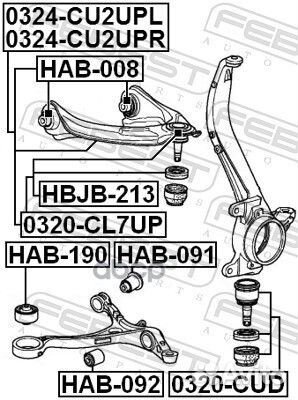 Опора шаровая нижняя Honda Accord 2.0-2.4/2.2Di