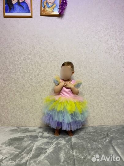 Детское нарядное платье 86 размер