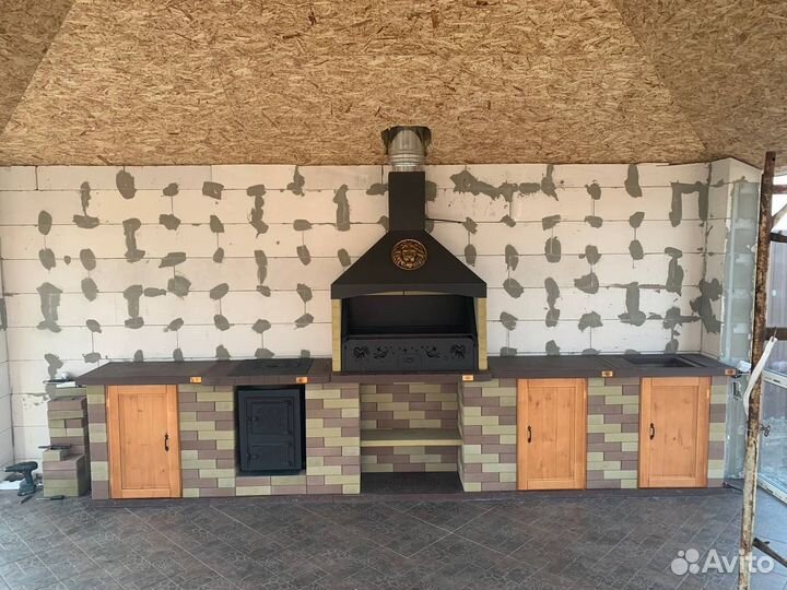 Модульный комплекс барбекю, печь под казан,гриль