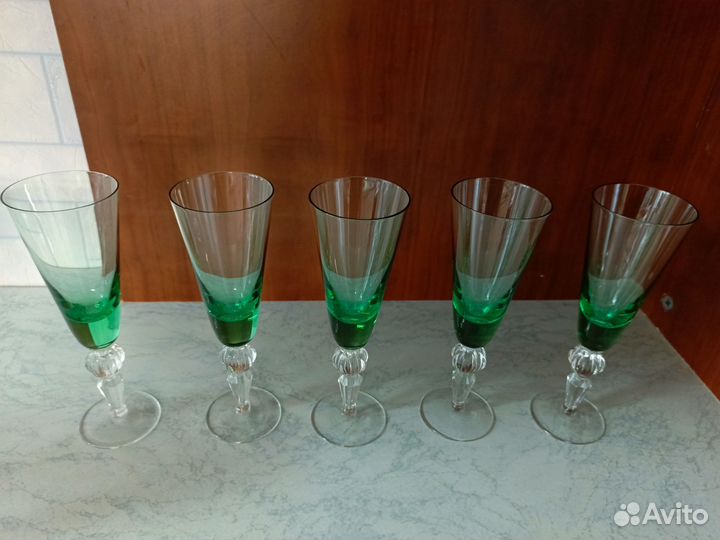Бокалы цветное стекло СССР, Муратов