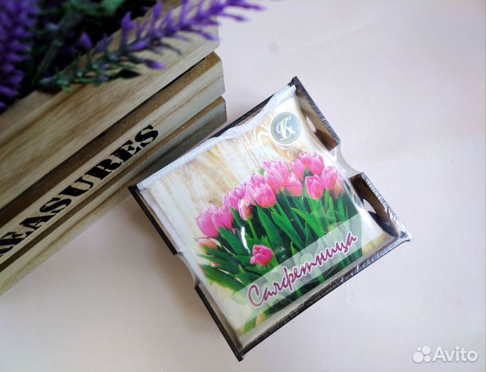 Новая салфетница деревянная Посуда Сервировка