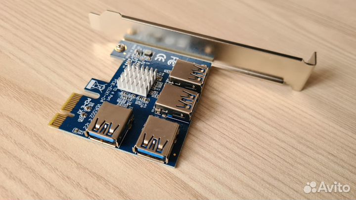 Новый PCI-e разветвитель (адаптер) USB x4