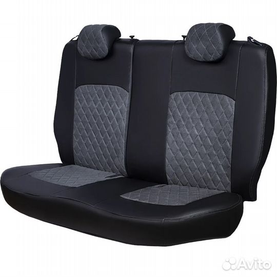 Чехлы LADA Vesta серый ромб комбинированные