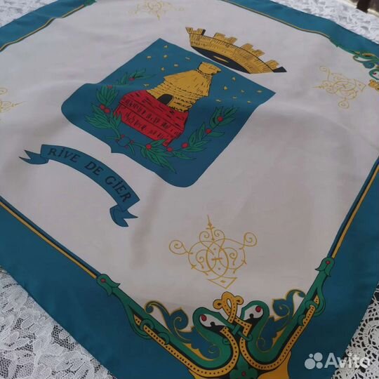 Rive de cier Берег рекиФранция винтажный платок