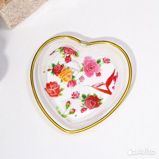 Блюдо фигурное «Сердце», 16,516,5 см, рисунок микс