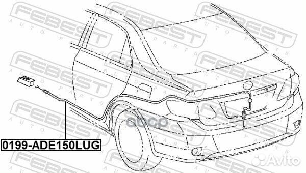 Тросик привода замка открывания багажника toyot