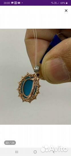 Бирюза, серебро 925пр