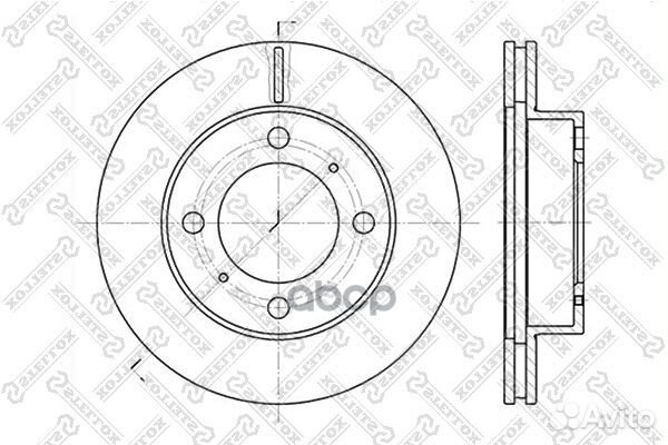 60204543VSX диск тормозной передний Toyota Cor